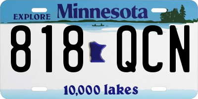 MN license plate 818QCN