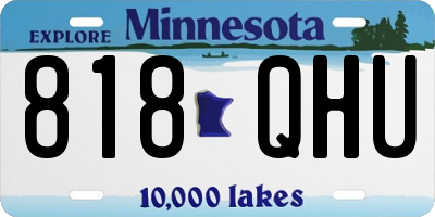 MN license plate 818QHU