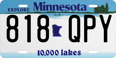 MN license plate 818QPY