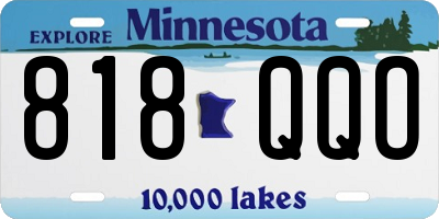 MN license plate 818QQO