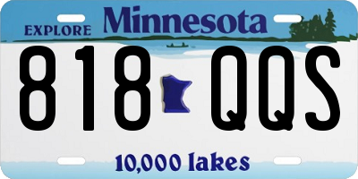 MN license plate 818QQS