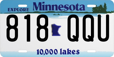 MN license plate 818QQU