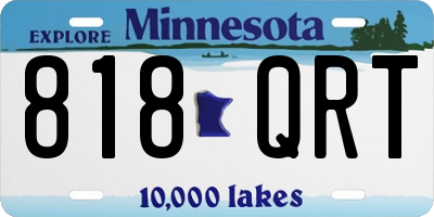 MN license plate 818QRT