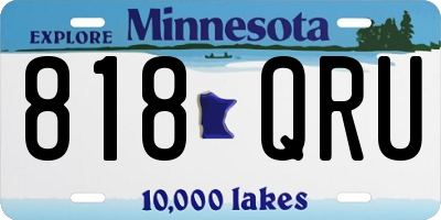 MN license plate 818QRU