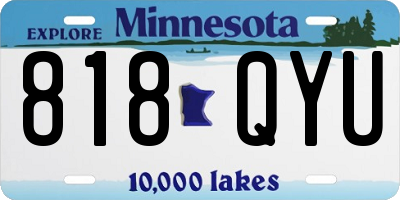 MN license plate 818QYU