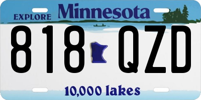 MN license plate 818QZD