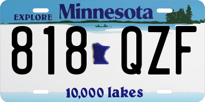MN license plate 818QZF