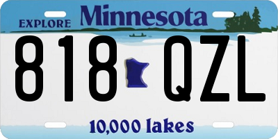 MN license plate 818QZL