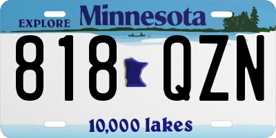 MN license plate 818QZN
