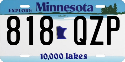 MN license plate 818QZP