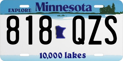 MN license plate 818QZS