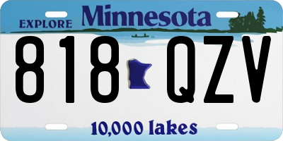 MN license plate 818QZV