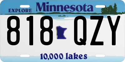 MN license plate 818QZY