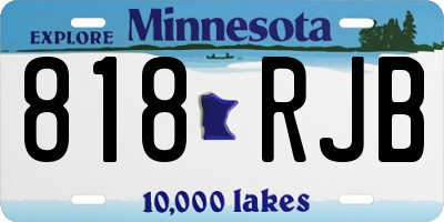 MN license plate 818RJB