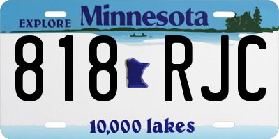MN license plate 818RJC