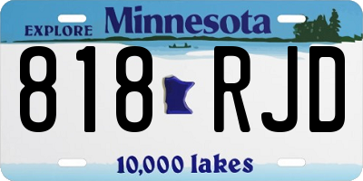 MN license plate 818RJD