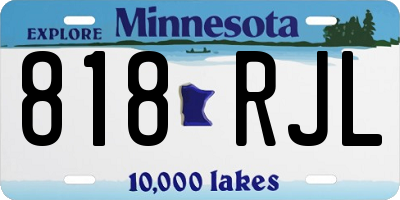 MN license plate 818RJL