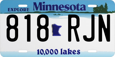 MN license plate 818RJN