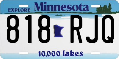 MN license plate 818RJQ