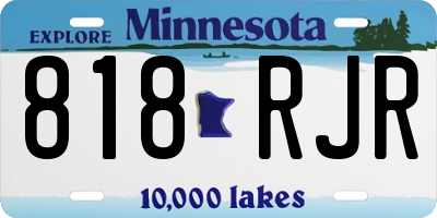 MN license plate 818RJR