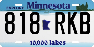 MN license plate 818RKB