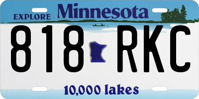 MN license plate 818RKC