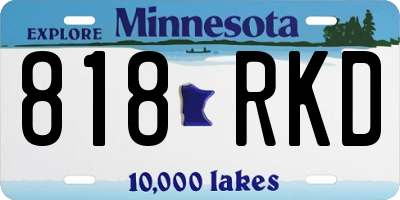 MN license plate 818RKD