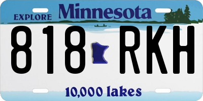 MN license plate 818RKH