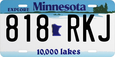 MN license plate 818RKJ