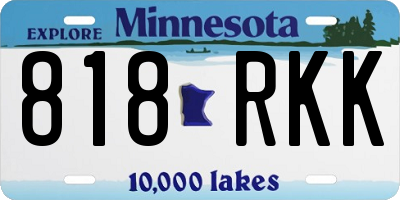 MN license plate 818RKK
