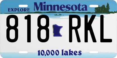 MN license plate 818RKL