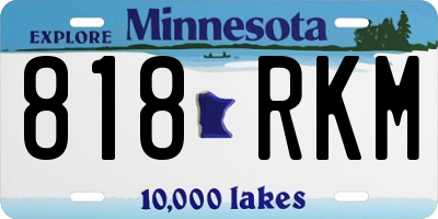 MN license plate 818RKM