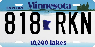 MN license plate 818RKN