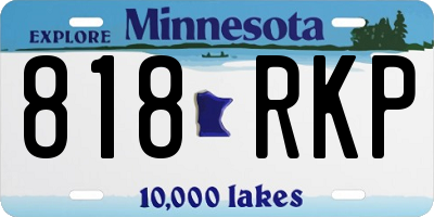 MN license plate 818RKP