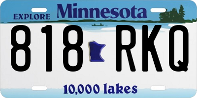 MN license plate 818RKQ