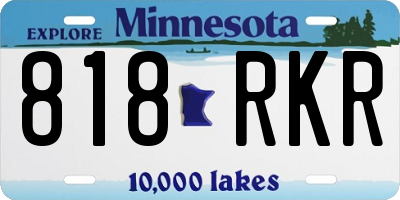 MN license plate 818RKR