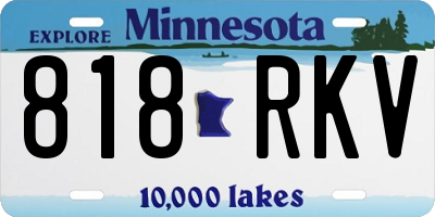 MN license plate 818RKV