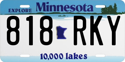 MN license plate 818RKY