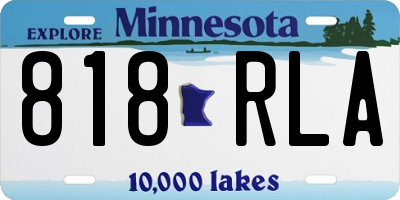 MN license plate 818RLA