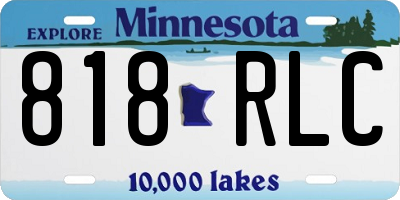 MN license plate 818RLC
