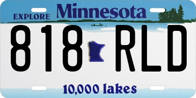 MN license plate 818RLD