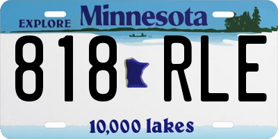 MN license plate 818RLE