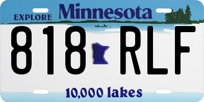 MN license plate 818RLF