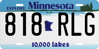 MN license plate 818RLG