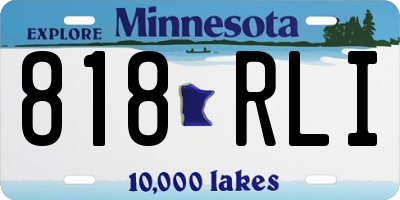 MN license plate 818RLI