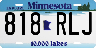 MN license plate 818RLJ