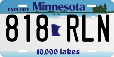 MN license plate 818RLN