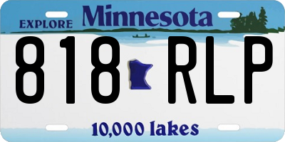 MN license plate 818RLP