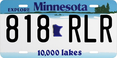 MN license plate 818RLR