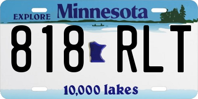 MN license plate 818RLT
